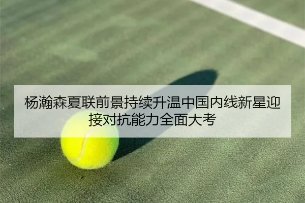 杨瀚森夏联前景持续升温中国内线新星迎接对抗能力全面大考